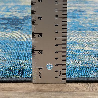 StyleHaven Distressed Glacial Abstract Rug