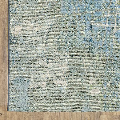 StyleHaven Distressed Glacial Abstract Rug
