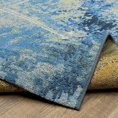 StyleHaven Distressed Glacial Abstract Rug