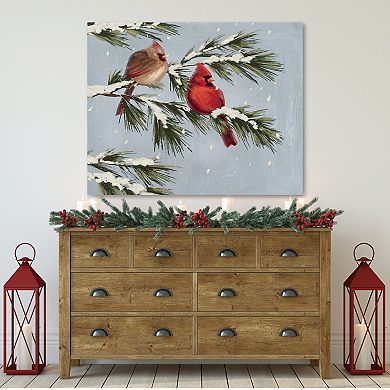 COURTSIDE MARKET Let It Snow Cardinal II 30 x 40 Canvas Wall Art