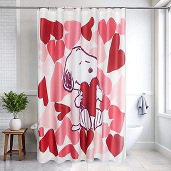 Celebrate Together™ Peanuts Snoopy Heart Shower Curtain