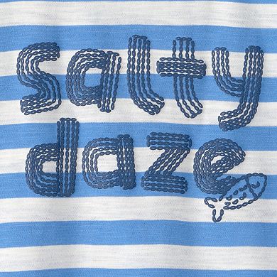 Toddler Boys Carter’s Striped Graphic Tee - 'Salty Daze'