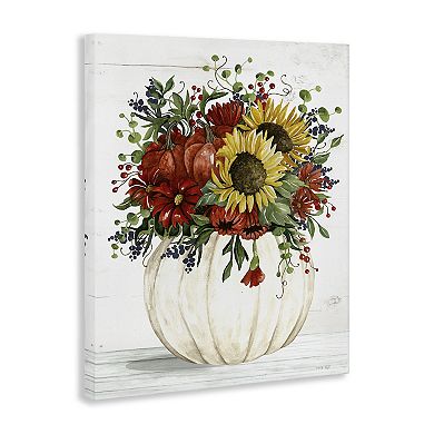 Stupell Home Decor Country Sunflower Pumpkin Bouquet Canvas Wall Art