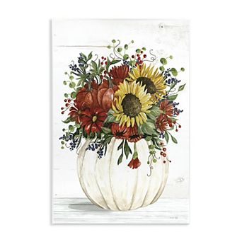 Stupell Home Decor Country Sunflower Pumpkin Bouquet Plaque Wall Art