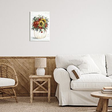 Stupell Home Decor Country Sunflower Pumpkin Bouquet Plaque Wall Art