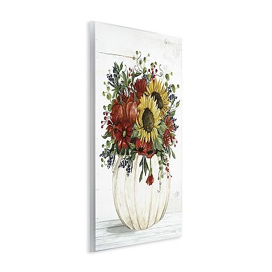 Stupell Home Decor Country Sunflower Pumpkin Bouquet Plaque Wall Art