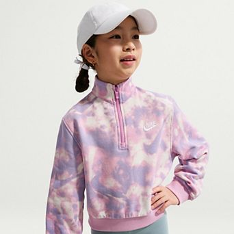 Nike Girls Sportswear Club Long-Sleeve Half-Zip Top