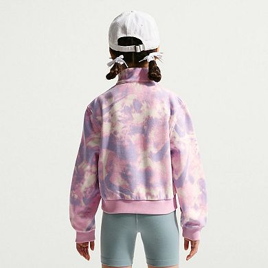 Girls 7-16 Nike Club Fleece Long Sleeve Half Zip Top