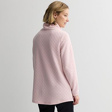 Women's Croft & Barrow® Pocket Mock Neck Tunic