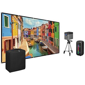 iLive Cinema Pop Up Movie Kit Projector Bundle