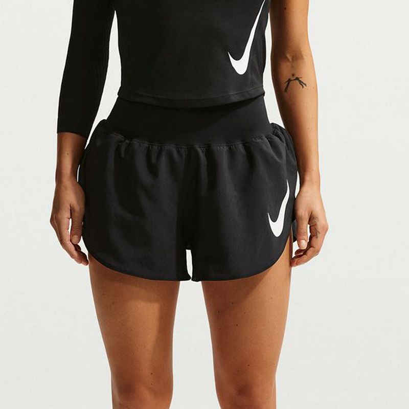 Women's Nike Tempo Flow Swoosh Dri-FIT Mid-Rise Brief-Lined Running Shorts, 