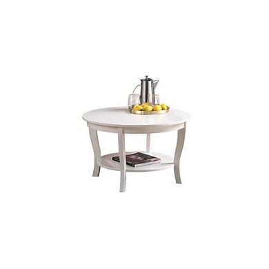 American Heritage Round Coffee Table with Shelf