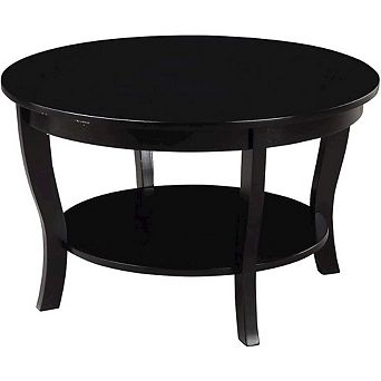 American Heritage Round Coffee Table with Shelf
