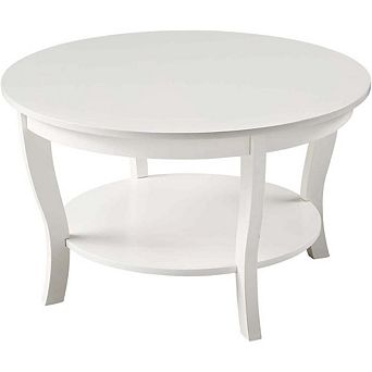 American Heritage Round Coffee Table with Shelf