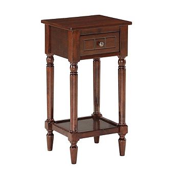 Convenience Concepts French Country Khloe 1 Drawer Accent Table with Shelf Espresso