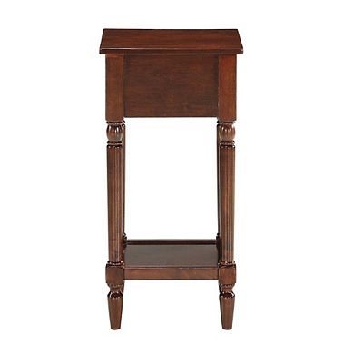 Convenience Concepts French Country Khloe 1 Drawer Accent Table with Shelf Espresso