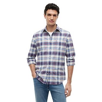 Men's Tommy Hilfiger Plaid Oxford Regular Fit Long Sleeve Woven Shirt