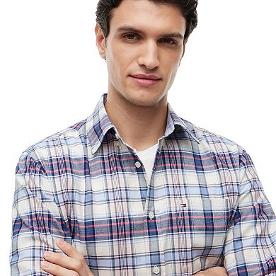 Men's Tommy Hilfiger Plaid Oxford Regular Fit Long Sleeve Woven Shirt