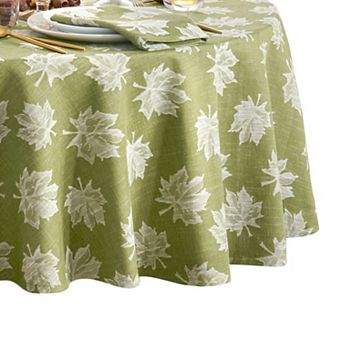 Falling Leaves Jacquard Oval/Round Tablecloth