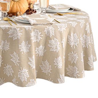 Falling Leaves Jacquard Oval/Round Tablecloth