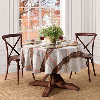 Windswept Harvest Jacquard Oval/Round Tablecloth