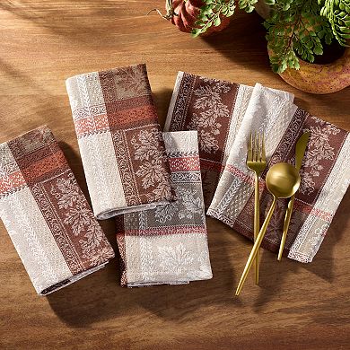 Windswept Harvest Jacquard Napkin, 17"x17", Set of 8