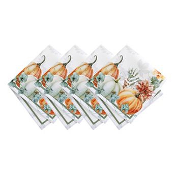 Pumpkin Harvest Vine Cloth Napkins, 17"x17", Set of 4