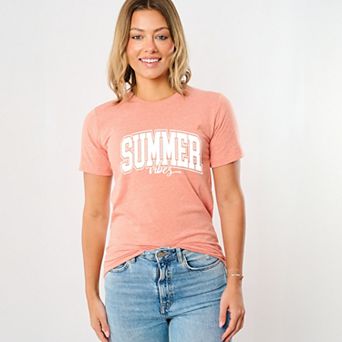 Simply Sage Market Varsity Summer Vibes Cursive Short Sleeve Tee
