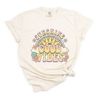 Good Vibes Summer - Women's Garment Dyed Graphic T-Shirt