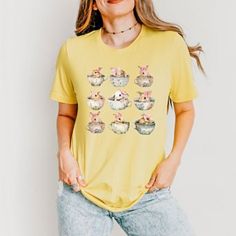Simply Sage Market Teacup Bunnies Coquette Short Sleeve Tee
