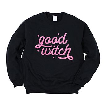 Simply Sage Market Good Witch Glitter Print Sweatshirt