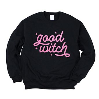 Simply Sage Market Good Witch Glitter Print Sweatshirt