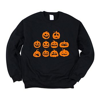 Simply Sage Market Halloween Pumpkin Faces Sweatshirt