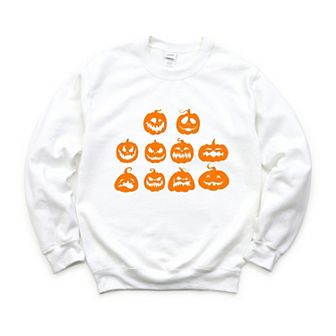 Simply Sage Market Halloween Pumpkin Faces Sweatshirt