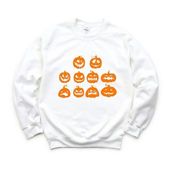 Simply Sage Market Halloween Pumpkin Faces Sweatshirt