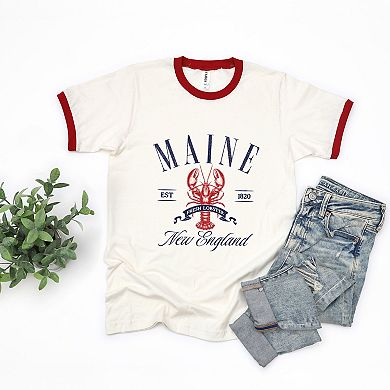 Maine New England - Womens Ringer Tee