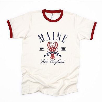 Maine New England - Womens Ringer Tee