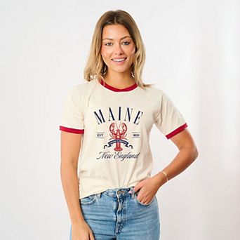 Maine New England - Womens Ringer Tee