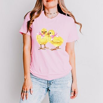 Simply Sage Market Coquette Yellow Chicks Short Sleeve Tee