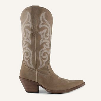 Tessa Leather Cowgirl Boots - Stylish Western Footwear & Comfort By Buck & Brana