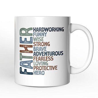 Father Definition Mug, Inspirational Gift for Hero Dads