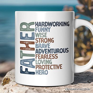 Father Definition Mug, Inspirational Gift for Hero Dads