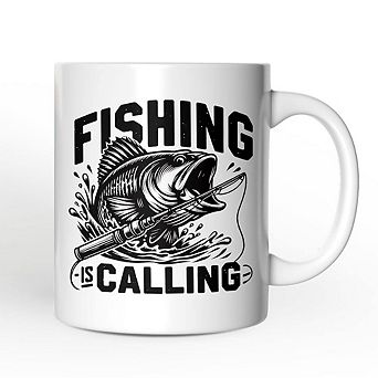 Fishing Is Calling Mug, Outdoor Dad Gift