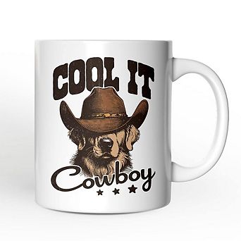 Cool It Cowboy Mug, Retro Western Golden Retriever Country Lovers Gift
