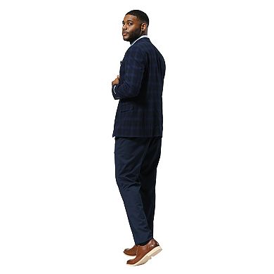 Stacy Adams Glen Plaid Blazer Jacket w/ Notch lapel
