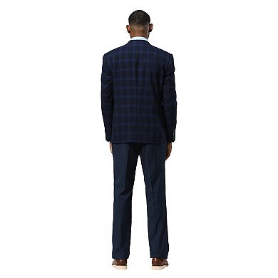 Stacy Adams Glen Plaid Blazer Jacket w/ Notch lapel