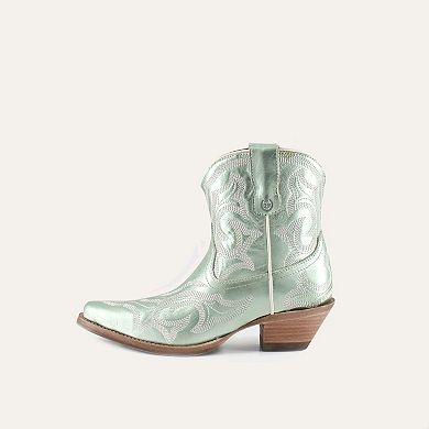Regina Leather Cowgirl Boots - Classic Western Elegance & Comfort By Buck & Brana