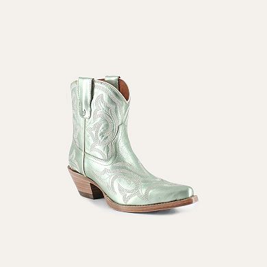 Regina Leather Cowgirl Boots - Classic Western Elegance & Comfort By Buck & Brana