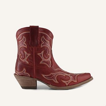 Regina Leather Cowgirl Boots - Classic Western Elegance & Comfort By Buck & Brana