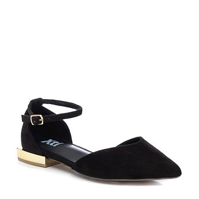 Women's Suede Pointy Toe Ballet Flats By XTI 141426